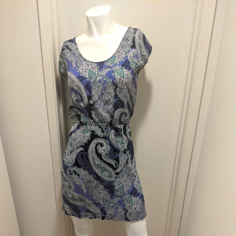 Banana Republic boho purple paisley Dress XS